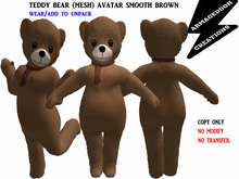 TEDDY BEAR MESH AVATAR SMOOTH BROWN 190501