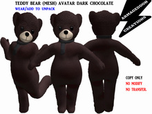 TEDDY BEAR MESH AVATAR DARK CHOCOLATE 190501