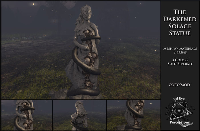 ( ADD ME ) 3rd Eye_  Darkened Solace Statue  ( FATPACK )
