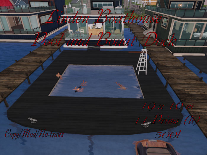 Linden Houseboat Dock Swimming Pool - Chatcoal