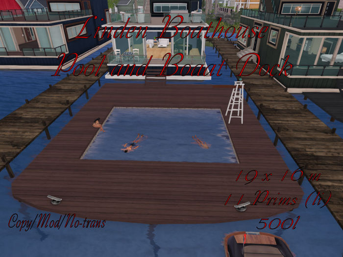 Linden Houseboat Dock Swimming Pool - Cedar