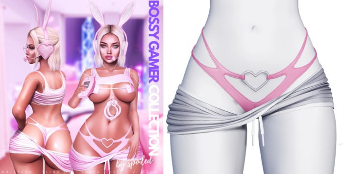 Spoiled - Bossy Gamer Shorts & Panties Light Grey