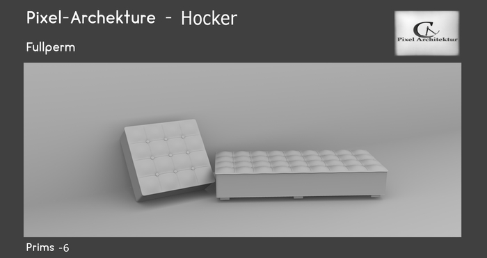 Pixel-Architekture - Hocker