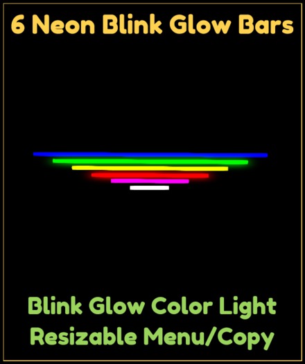 6 Neon Blink Glow Bars