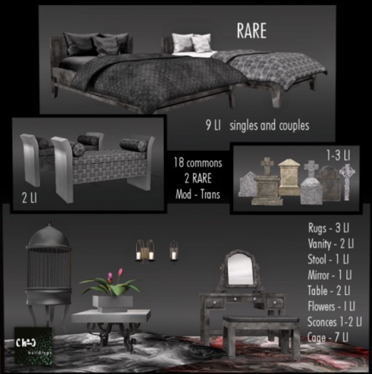 [Cb] Darkstone Bed - Victorian  RARE
