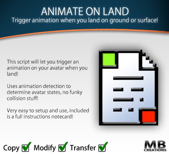 Animate On Land Script