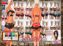 *Sondra's Sassy Revealing Lace Top+Skirt Bow *9 Colours*(add)