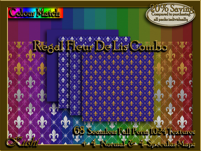 !Kushi! RegalFleurDeLisCOMBO Textures -WearToUnpack