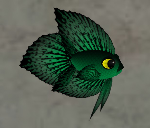 (7S) Common Fish: Green Betta