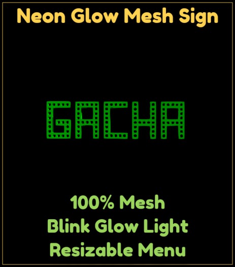 Neon Glow Mesh Sign Perforated Plate Gacha