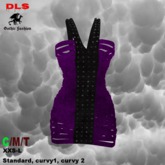 Strappy Leather Dress purple black  boxed
