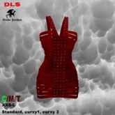 Strappy Leather Dress red  boxed