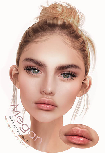 DeeTaleZ DEMO *Appliers* GENUS Head "Megan" - ALL SKINTONES - BOM ready!