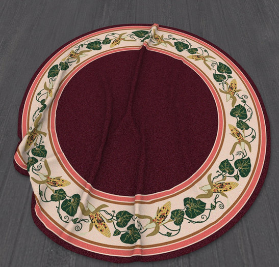 3. ROUND COUNTRY KITCHEN  CRUMPLED RUG CB26 C/M