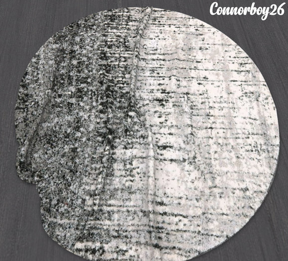 15. ROUND MODERN CRUMPLED RUG CB26 C/M