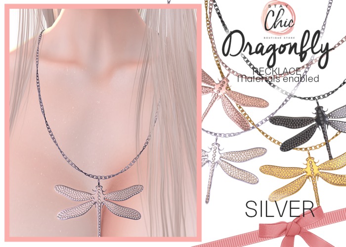 Stay Chic - Dragonfly necklace silver