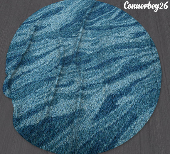 16. ROUND MODERN CRUMPLED RUG CB26 C/M