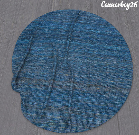 17. ROUND RUSTIC CRUMPLED RUG CB26 C/M