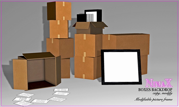 NinaX: Spring Clean Boxes Mesh Backdrop