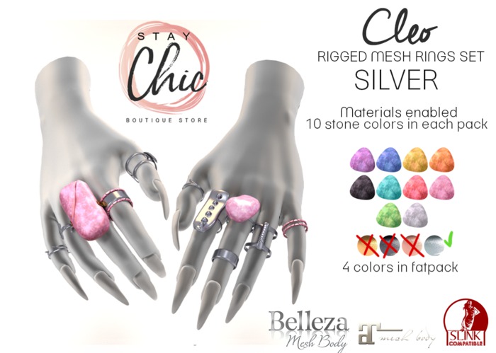 Stay Chic - Cleo rings SILVER(add me)