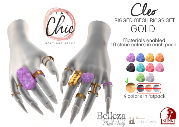 Stay Chic - Cleo rings GOLD bento