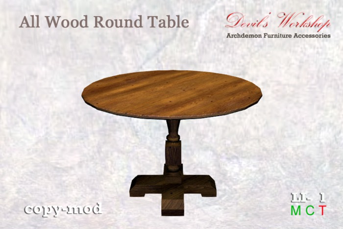 [H] All Wood Round Table