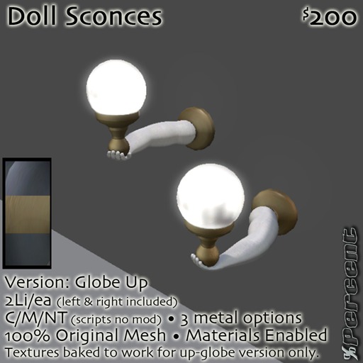 % Doll Sconces (up) *MESH*