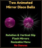 Two Animated Mirror Balls With and Whithout Mirror Flash