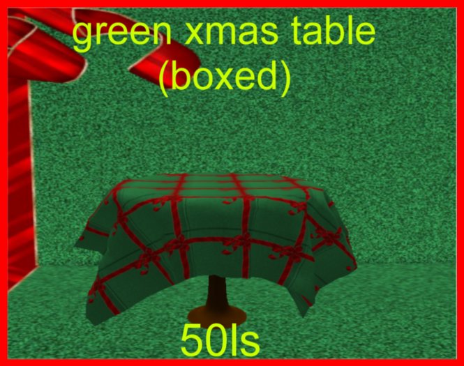 xmas table green (boxed)