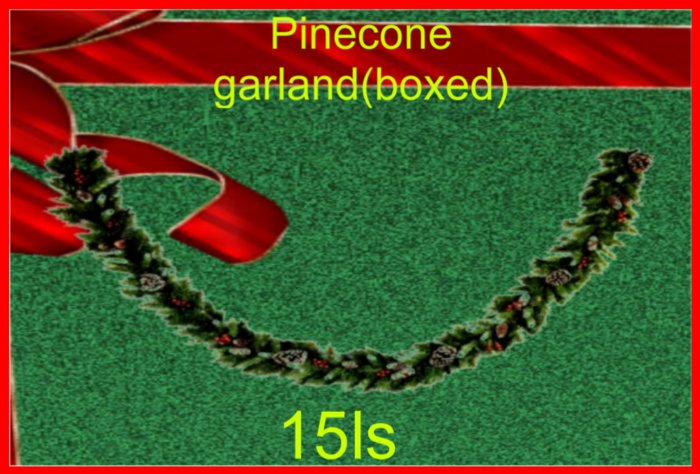 garland with pinecones (boxed)