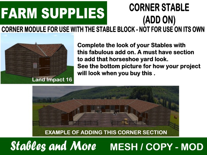 FARM SUPPLIES - STABLE CORNER MODULE 
