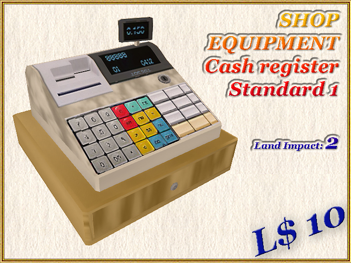 Second Life Marketplace - SHOP EQUIPMENT Cash register Standard 1 (2 LI)