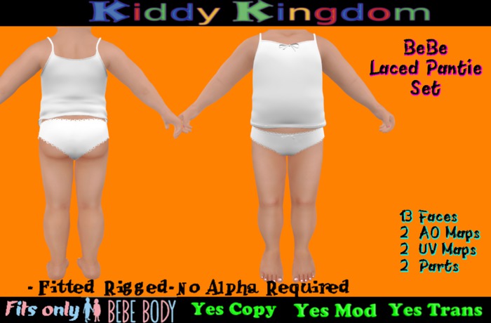 (KK) BeBe Laced Panties Set