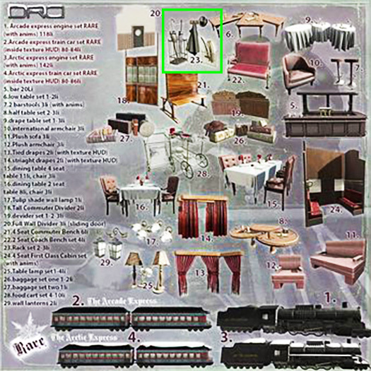 23 -DRD- AE - Train Car - Rack Set 