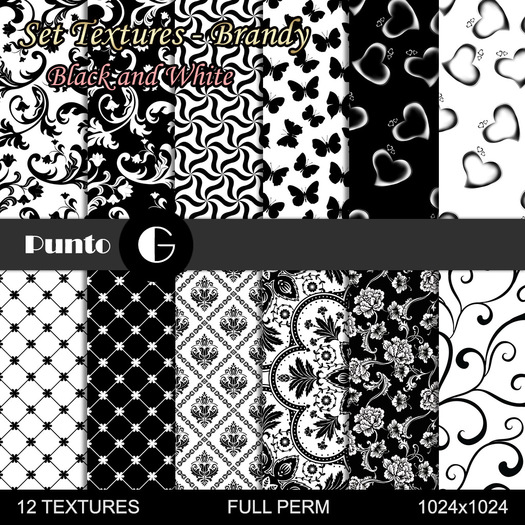 Set Textures Brandy - Black and White
