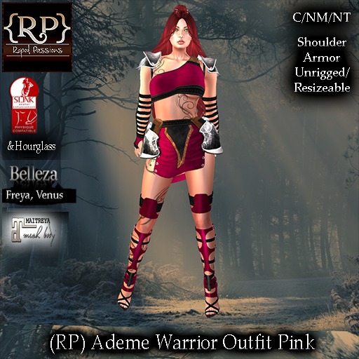 (RP) Ademe Warrior Outfit Pink