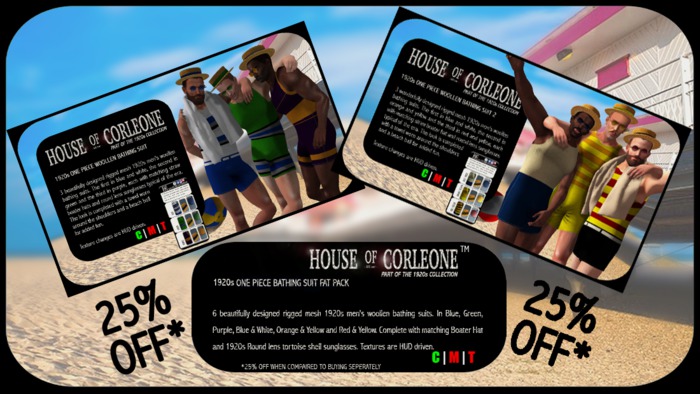 1920s One Piece Bathing Suit Fat Pack