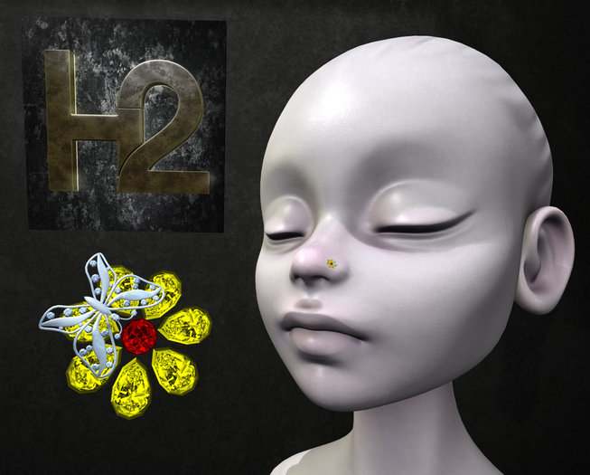 H2 - Bag Deleivey - Piercing flower yellow butterfly - Rezz me