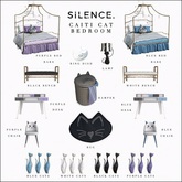 Silence. - Caiti Cat Desk - Blue