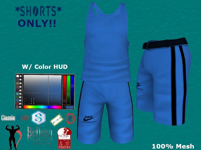 [DF]-Men "SIKE " Shorts w/ Color HUD