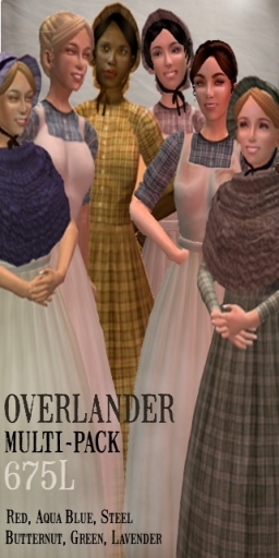 Overlander Frontier Prairie Dress and Bonnet Multi Pack