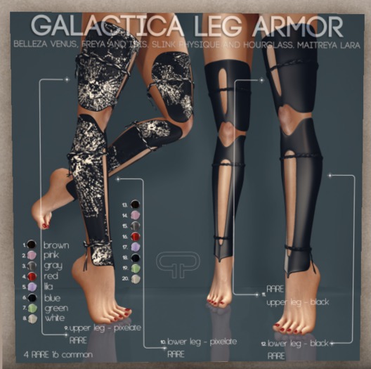 Pure Poison - Galactica  - Lower Leg - Red -MAITREYA*