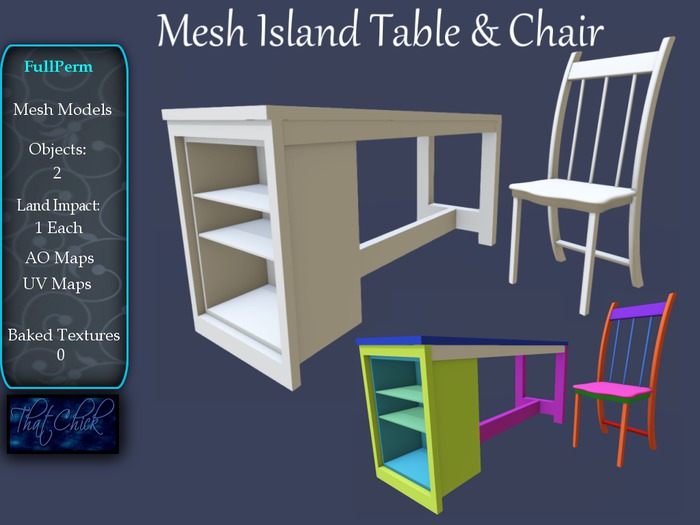 ~tc~ Mesh Island Table & Chair FullPerm Kit