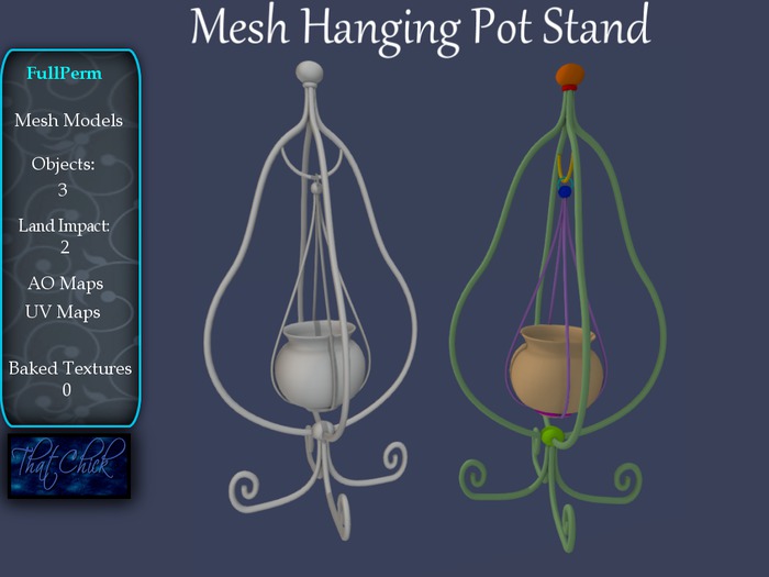 ~tc~ Mesh Hanging Pot Stand FullPerm Kit