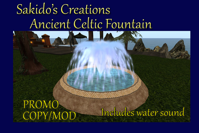 Ancient Celtic Water Fountain (Sound Included)