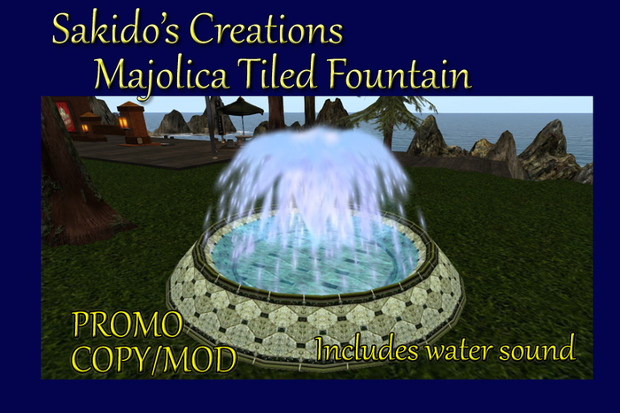 Majolica Tiled Water Fountain (Sound Included)