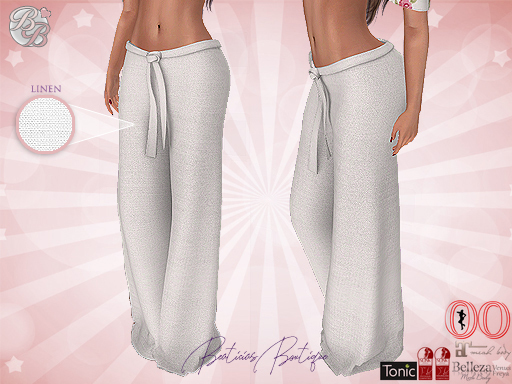 Beach Grey Linen Pants