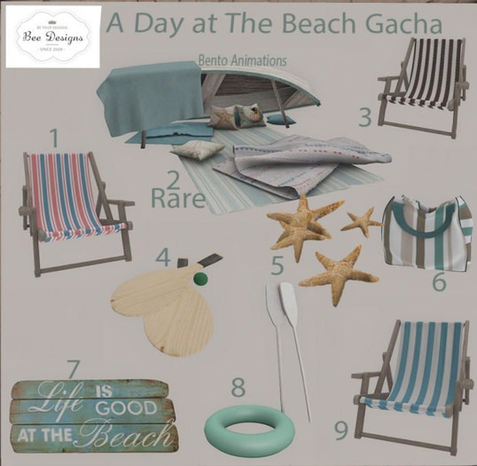 Bee designs A Day At The Beach Gacha 6