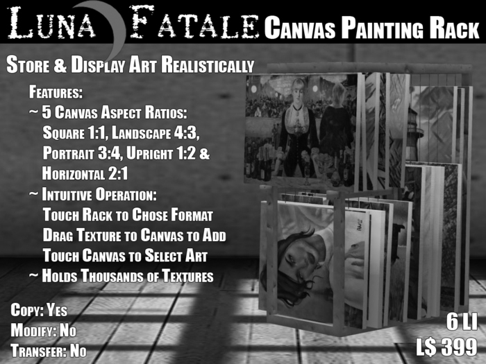 Canvas, Painting, Photo Storage and Display Rack DEMO