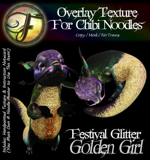 Folly - Glitter Overlay Texture for Noodles - Golden Girl